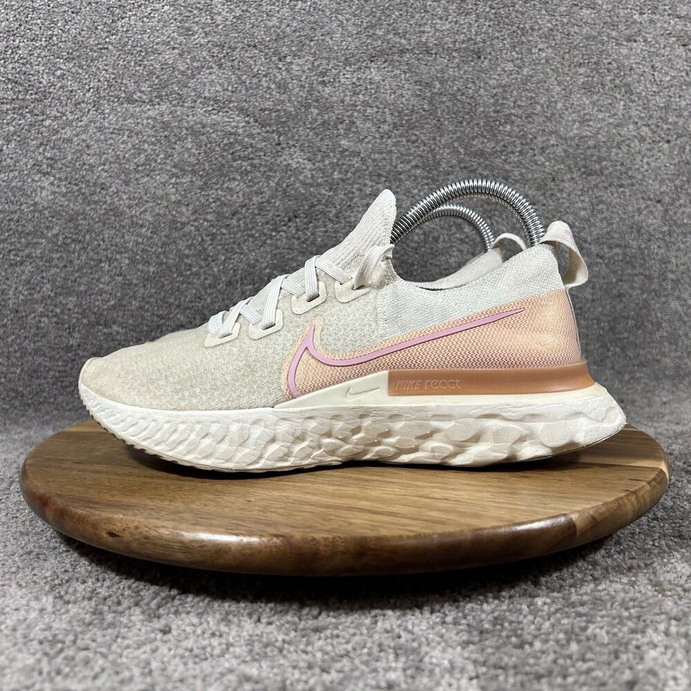 Nike React Infinity FlyKnit CD4372-103 Woman's Size 8 White Running Shoes Used - Picture 6 of 13